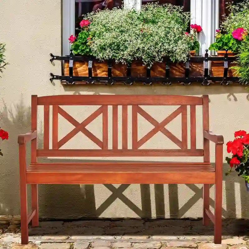Banc en bois d'acacia de 119 cm - N/A