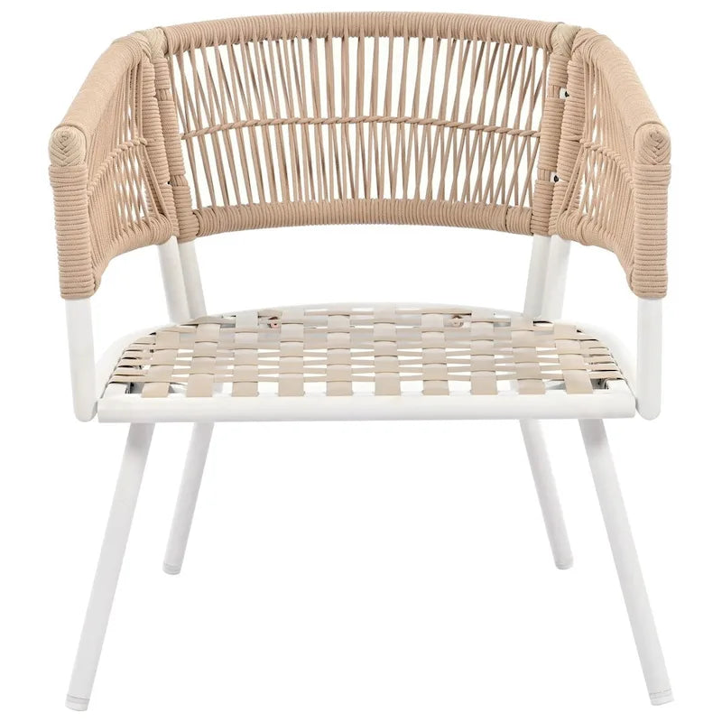 Ensemble de mobilier de jardin 4 pièces, mobilier d'extérieur avec table en bois d'acacia, ensemble de conversation de patio avec coussins