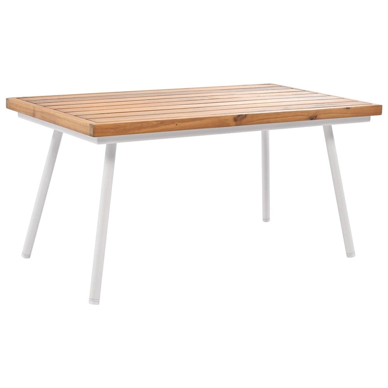 Ensemble de mobilier de jardin 4 pièces, mobilier d'extérieur avec table en bois d'acacia, ensemble de conversation de patio avec coussins
