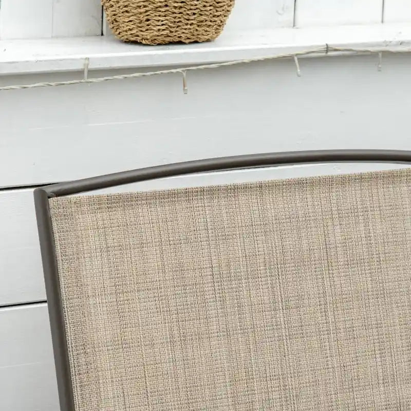 Banc planeur d'extérieur avec table centrale, tissu maillé respirant