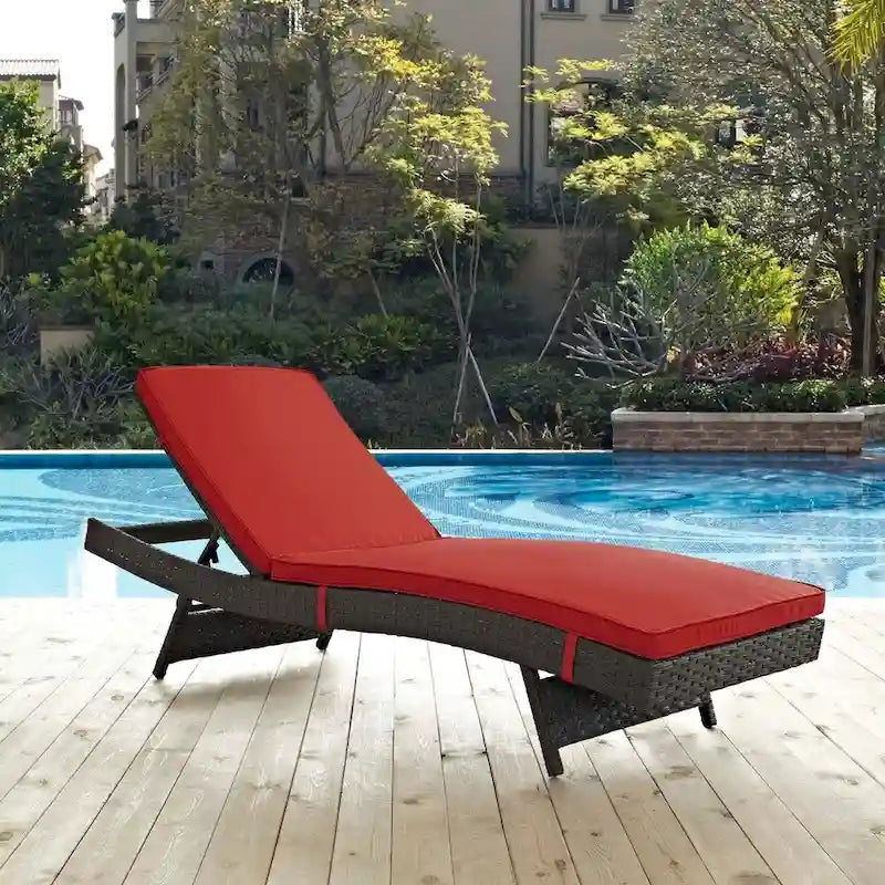 Chaise longue de terrasse extérieure Sunbrella Stopover