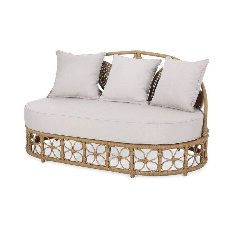 Chaise longue d'extérieur avec coussin - N/A