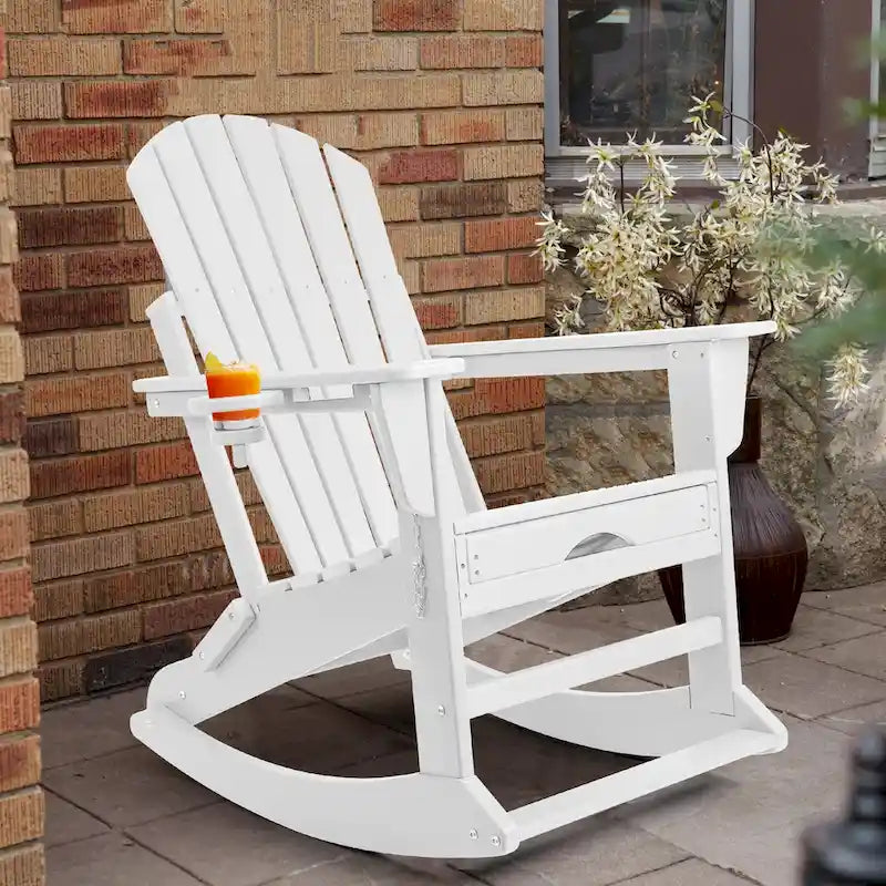 Chaise Adirondack pliante et à bascule Vrakae avec repose-pieds
