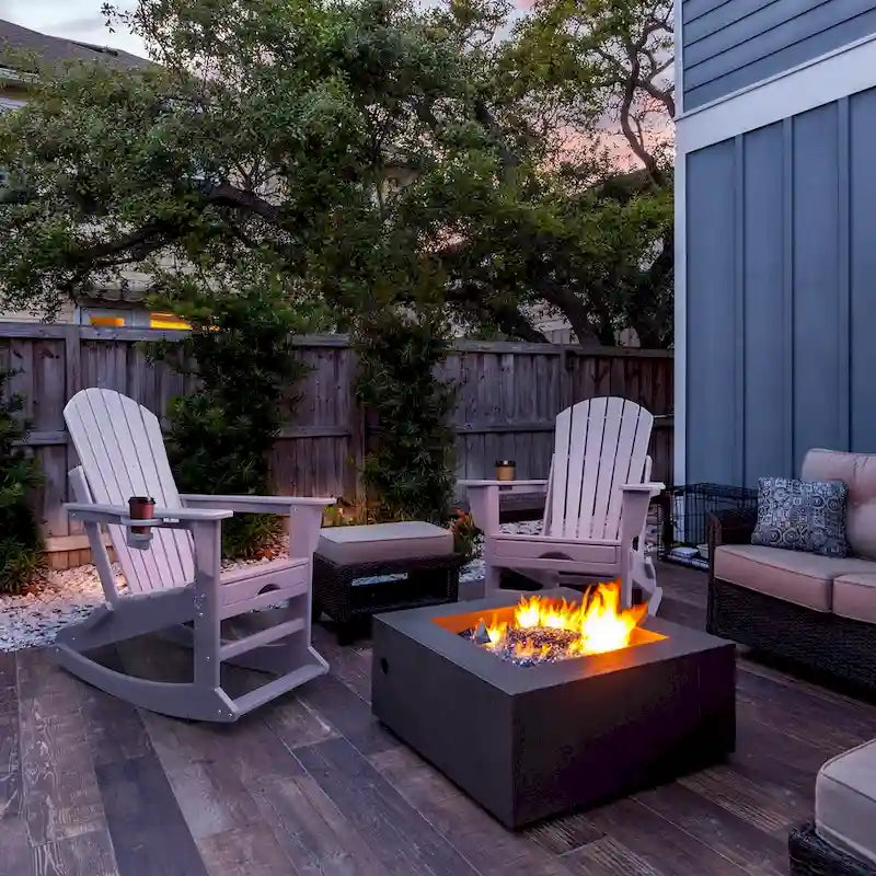Chaise Adirondack pliante et à bascule Vrakae avec repose-pieds