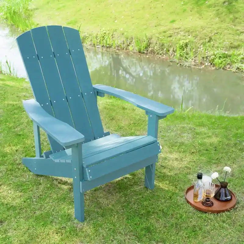 Chaises Adirondack d'extérieur en plastique résistant aux intempéries pour foyer