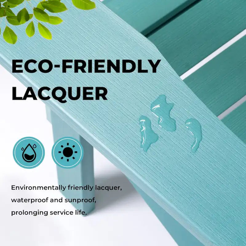 Chaises Adirondack d'extérieur en plastique résistant aux intempéries pour foyer