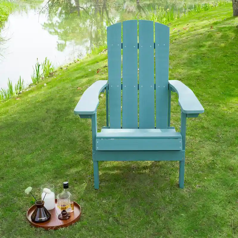 Chaises Adirondack d'extérieur en plastique résistant aux intempéries pour foyer