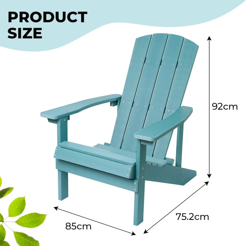 Chaises Adirondack d'extérieur en plastique résistant aux intempéries pour foyer
