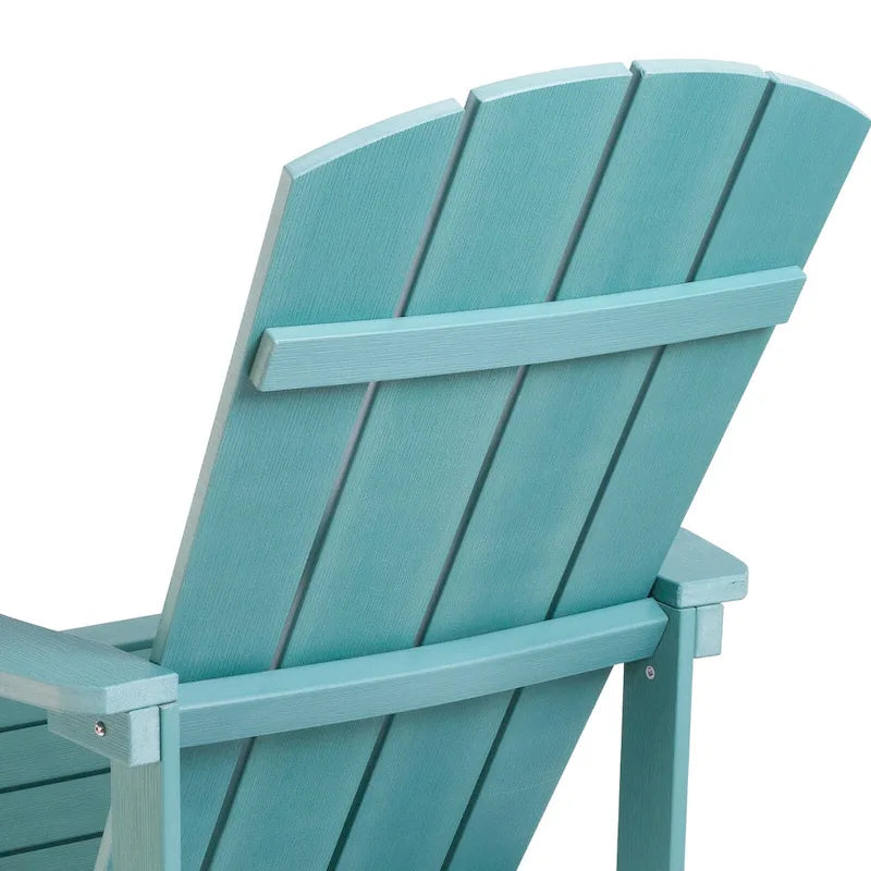 Chaises Adirondack d'extérieur en plastique résistant aux intempéries pour foyer