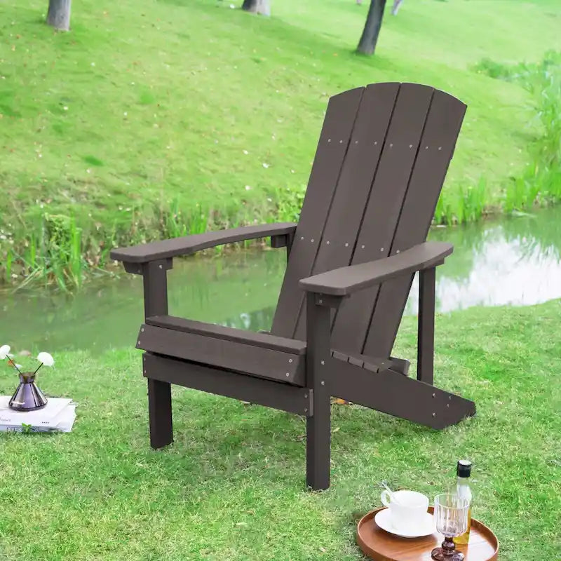 Chaises Adirondack d'extérieur en plastique résistant aux intempéries pour foyer
