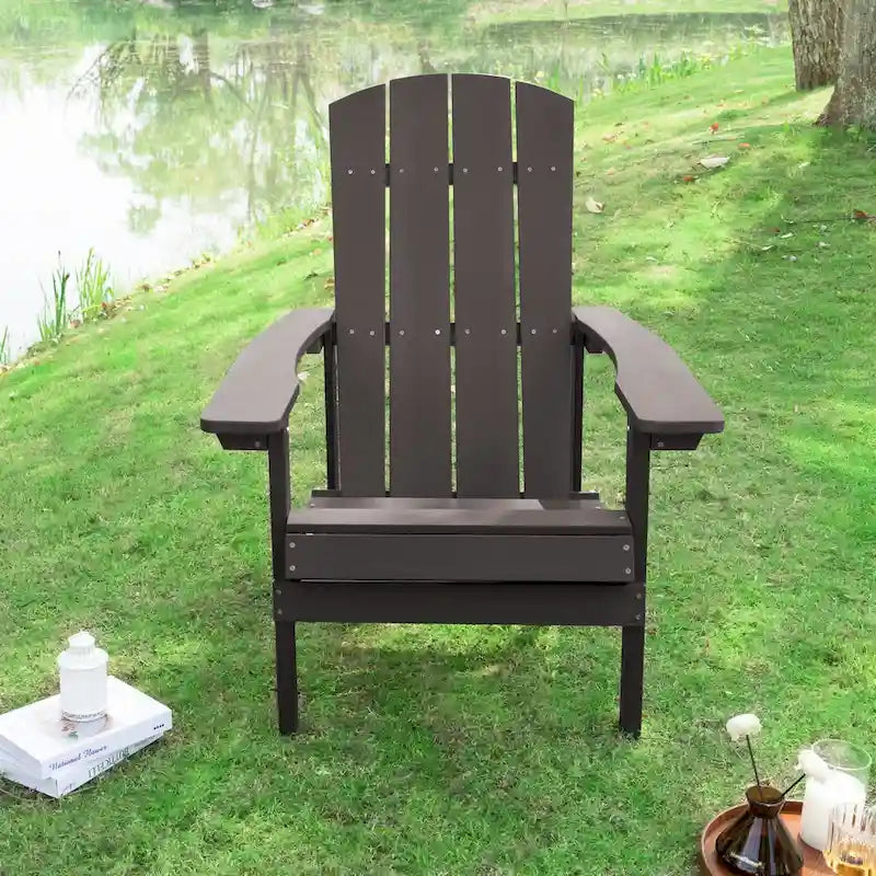 Chaises Adirondack d'extérieur en plastique résistant aux intempéries pour foyer