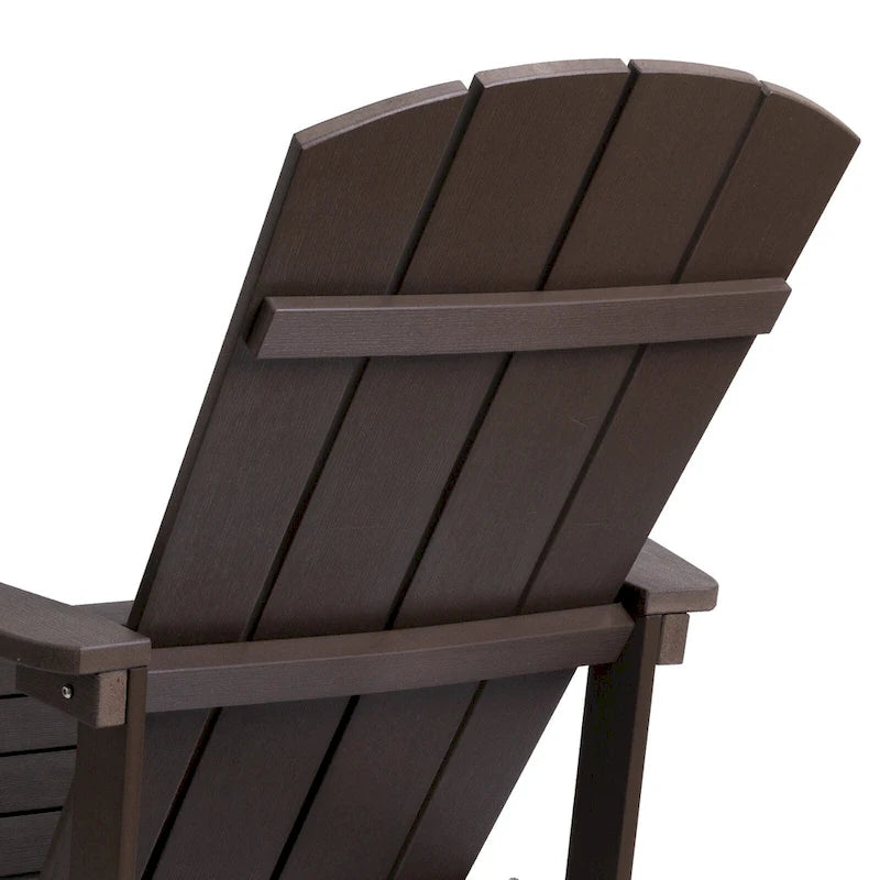 Chaises Adirondack d'extérieur en plastique résistant aux intempéries pour foyer