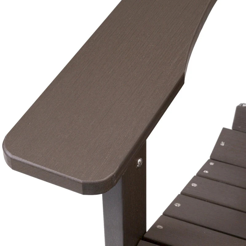 Chaises Adirondack d'extérieur en plastique résistant aux intempéries pour foyer