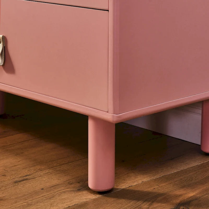 Meuble TV à tiroirs avec porte, armoire de rangement, commode, commode en bois avec poignée en cuir