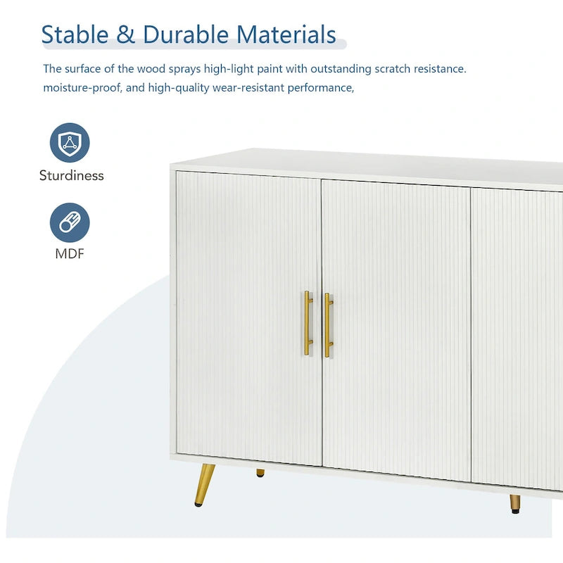 Meuble TV en bois avec armoire de rangement et étagères réglables, console TV média pour salon et chambre