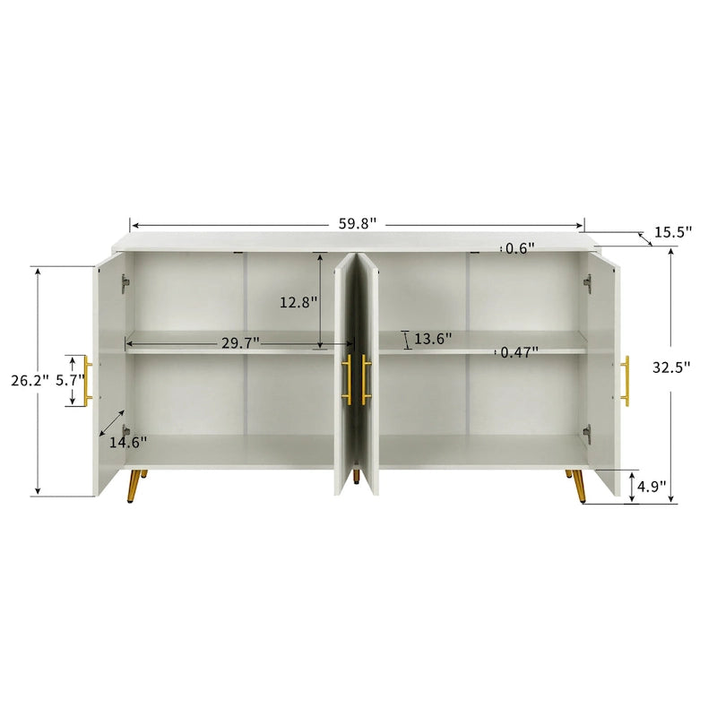 Meuble TV en bois avec armoire de rangement et étagères réglables, console TV média pour salon et chambre