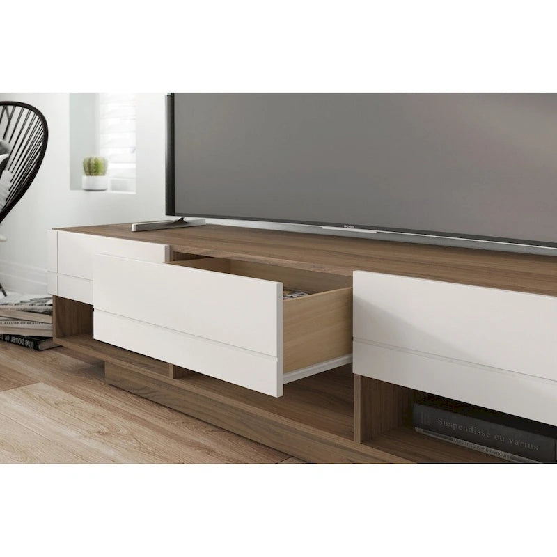 Meuble télé Nexera Rustik avec 3 tiroirs – 72 po