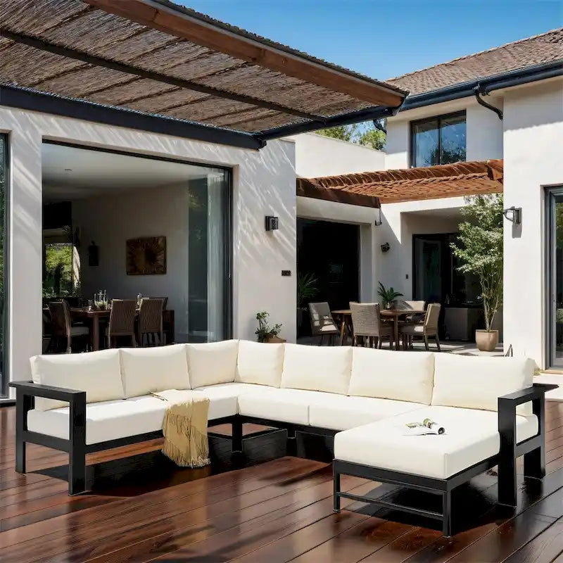U-shaped Multi-person Outdoor Sofa Set for Gardens