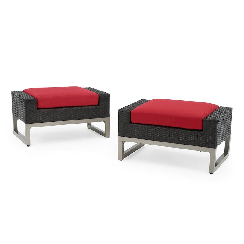 Ensemble de sièges profonds Milo Espresso Sunbrella 7 pièces pour patio extérieur avec mouvement