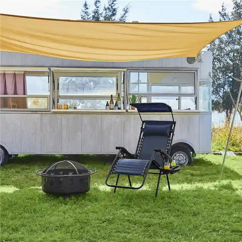 Chaise longue de camping Yaheetech 26 pouces anti-gravité pour l'extérieur avec parasol