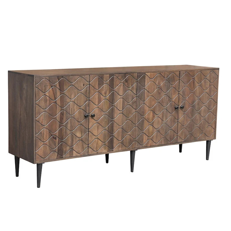 Buffet à 4 portes Caden Wave en bois