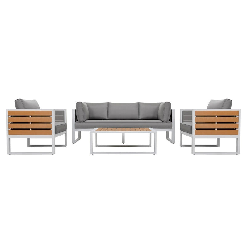 Outdoor Sofa Set, Coffee Table, Three-seat Sofa, 2 Armchairs