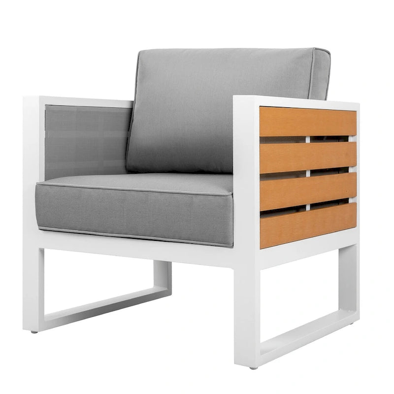 Ensemble de canapés de jardin, Table basse, Canapé trois places, 2 Fauteuils