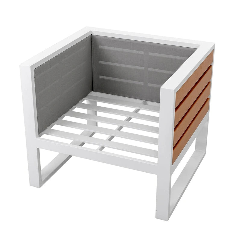 Ensemble de canapés de jardin, Table basse, Canapé trois places, 2 Fauteuils