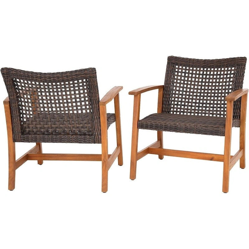 Liberte Capacity AcaciaClub Chairs Teak Finish Wood Furniture