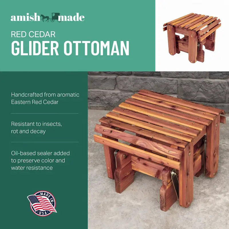 Ottoman coulissant en CÈDRE, modèle MM110, de American Furniture Classics
