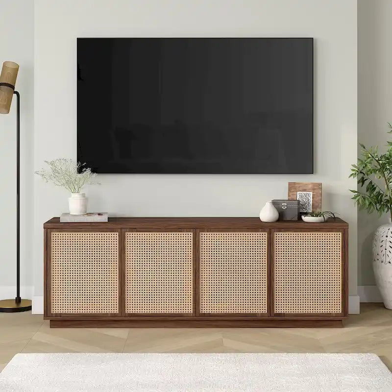 Meuble TV rectangulaire Pryce pour téléviseurs jusqu'à 78 po - 70 de largeur