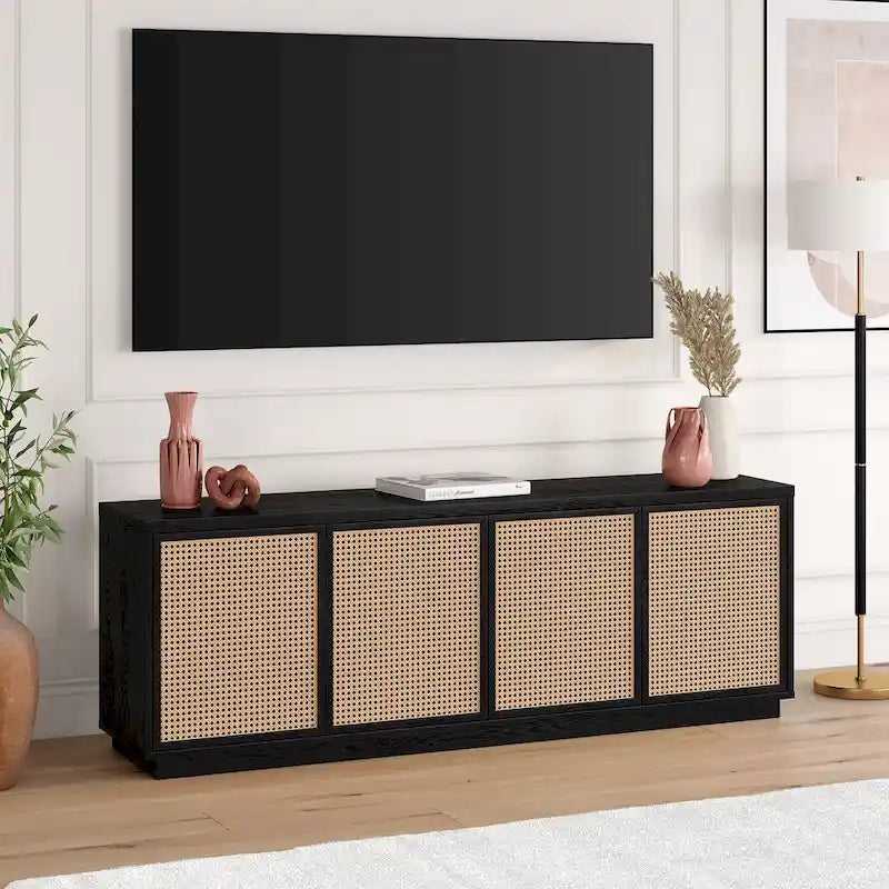 Meuble TV rectangulaire Pryce pour téléviseurs jusqu'à 78 po - 70 de largeur