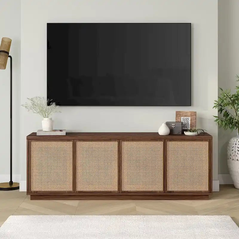 Meuble TV rectangulaire Pryce pour téléviseurs jusqu'à 78 po - 70 de largeur