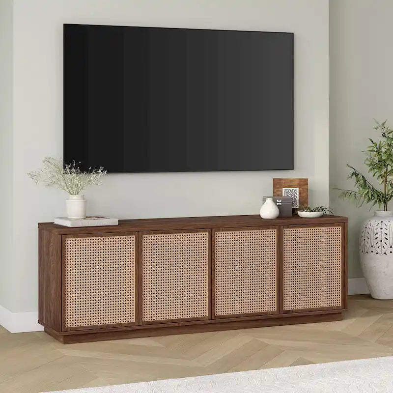 Meuble TV rectangulaire Pryce pour téléviseurs jusqu'à 78 po - 70 de largeur
