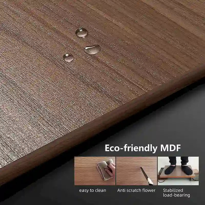 Meuble TV moderne extensible jusqu'à 261 cm avec 5 espaces de rangement – 261 L x 40 P x 35 H cm