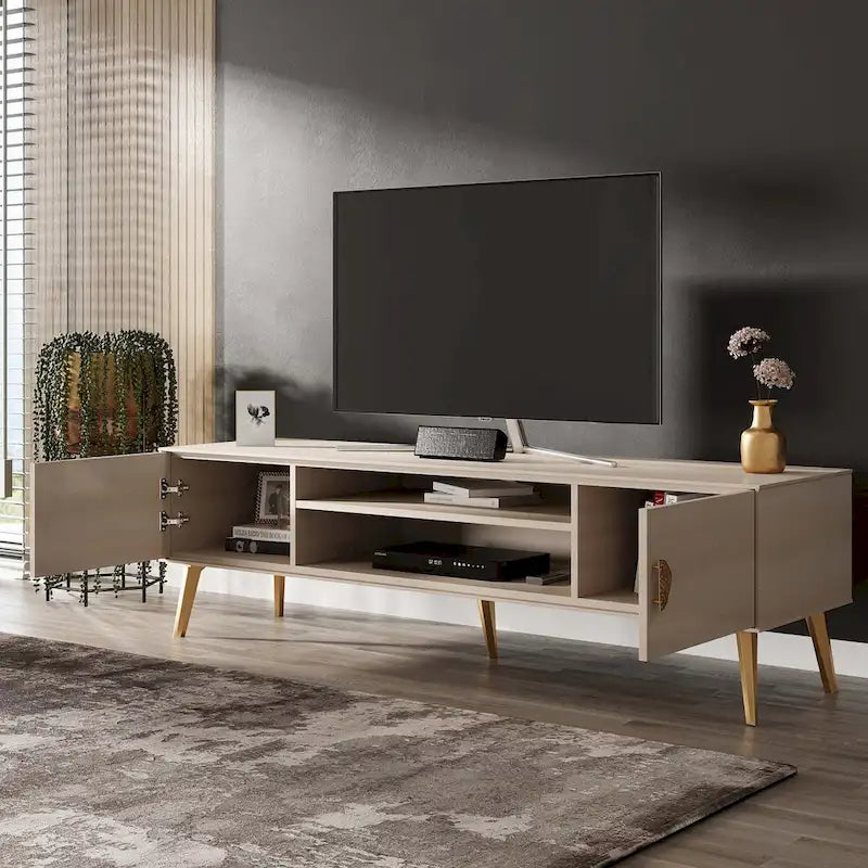 Meuble TV moderne Manhattan Comfort Haley 70.9 Mid-Century