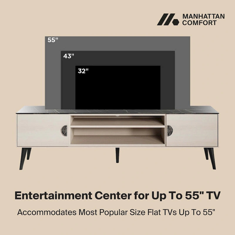 Meuble TV moderne Manhattan Comfort Haley 70.9 Mid-Century