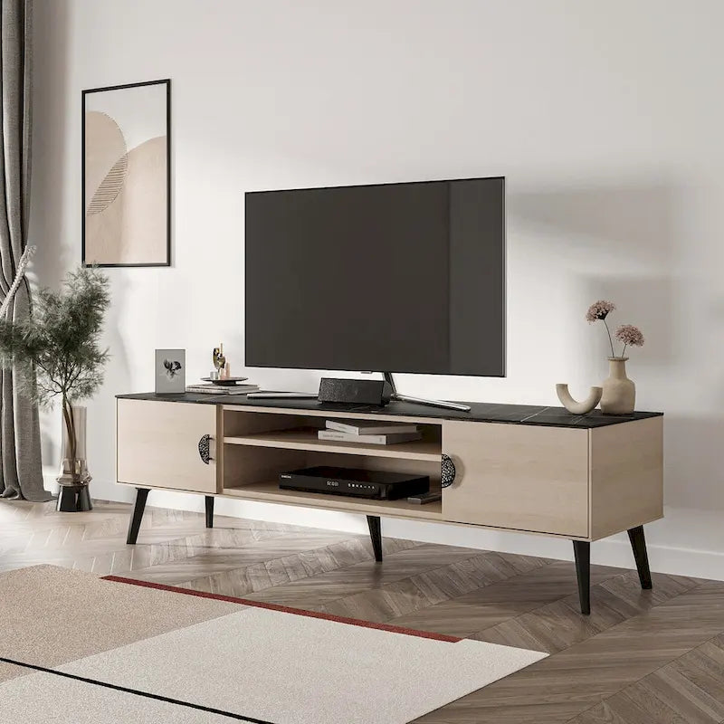 Meuble TV moderne Manhattan Comfort Haley 70.9 Mid-Century