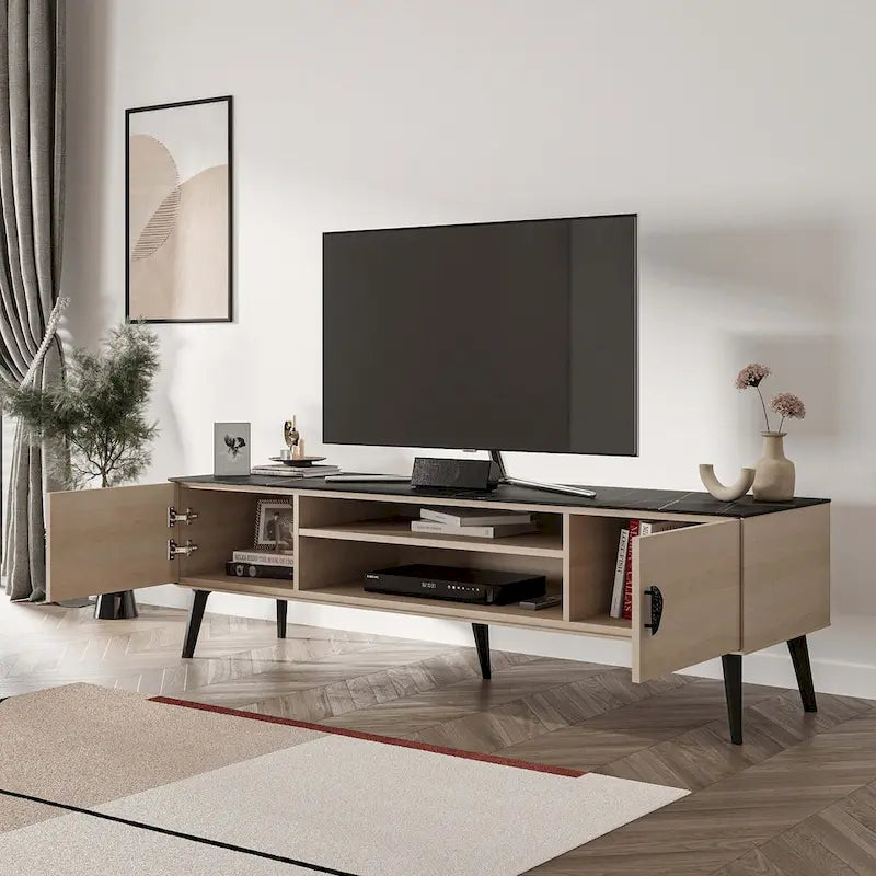 Meuble TV moderne Manhattan Comfort Haley 70.9 Mid-Century