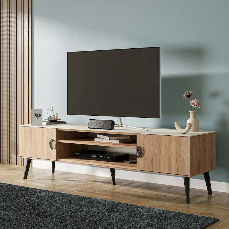Meuble TV moderne Manhattan Comfort Haley 70.9 Mid-Century