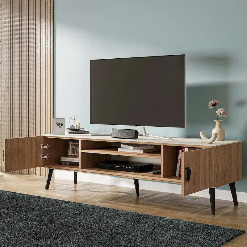Meuble TV moderne Manhattan Comfort Haley 70.9 Mid-Century