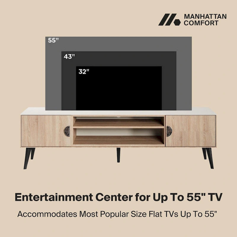Meuble TV moderne Manhattan Comfort Haley 70.9 Mid-Century