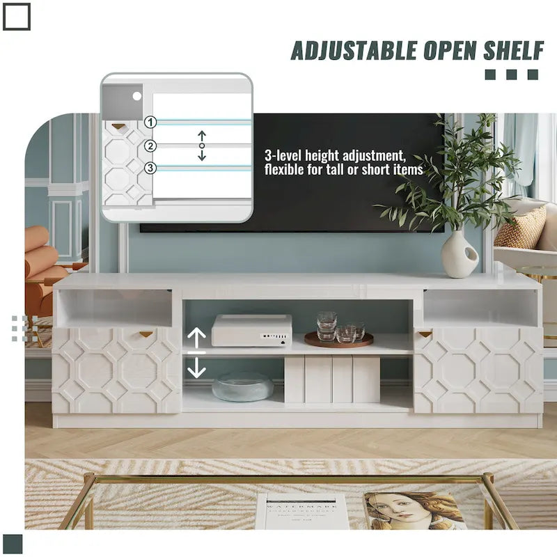 Meuble TV Clihome 70 pouces haute brillance