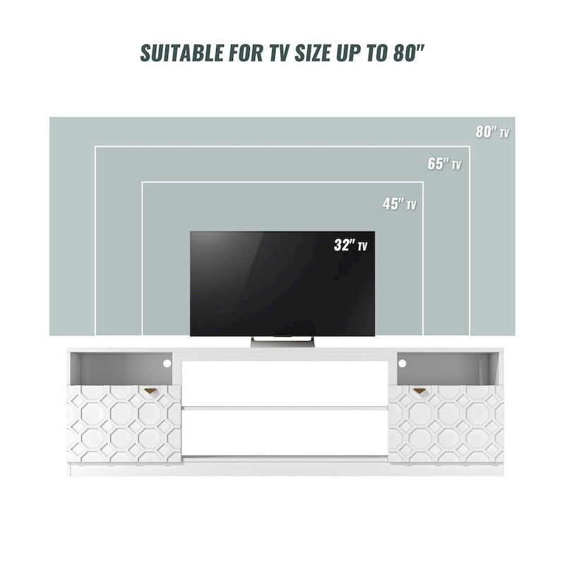Meuble TV Clihome 70 pouces haute brillance