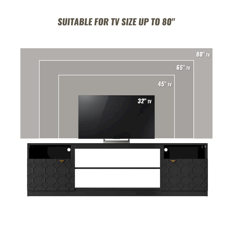 Meuble TV Clihome 70 pouces haute brillance
