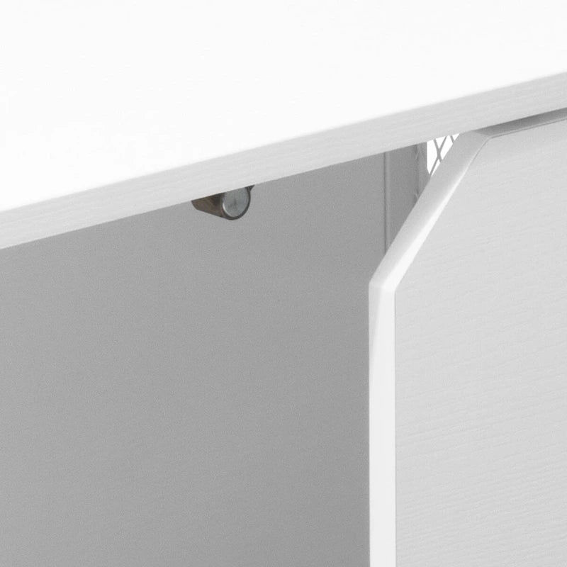Meuble TV console Pellebant avec meuble de rangement – 140 cm (L) * 40 cm (P) * 61 cm (H)