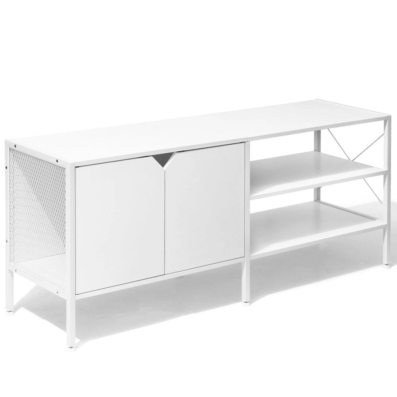 Meuble TV console Pellebant avec meuble de rangement – 140 cm (L) * 40 cm (P) * 61 cm (H)
