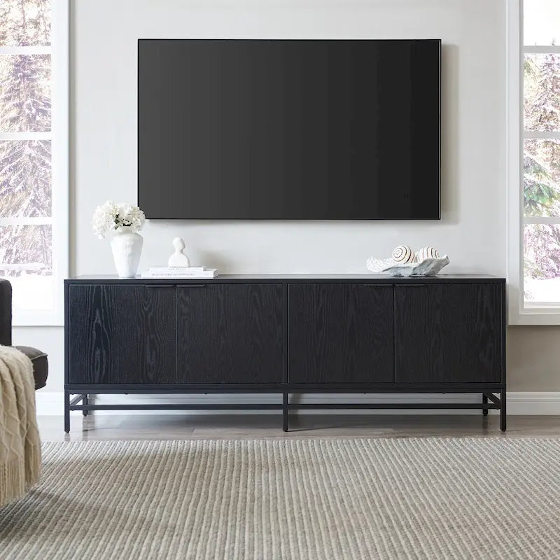 Meuble TV rectangulaire Campello pour téléviseurs jusqu'à 78 po - 70 de large