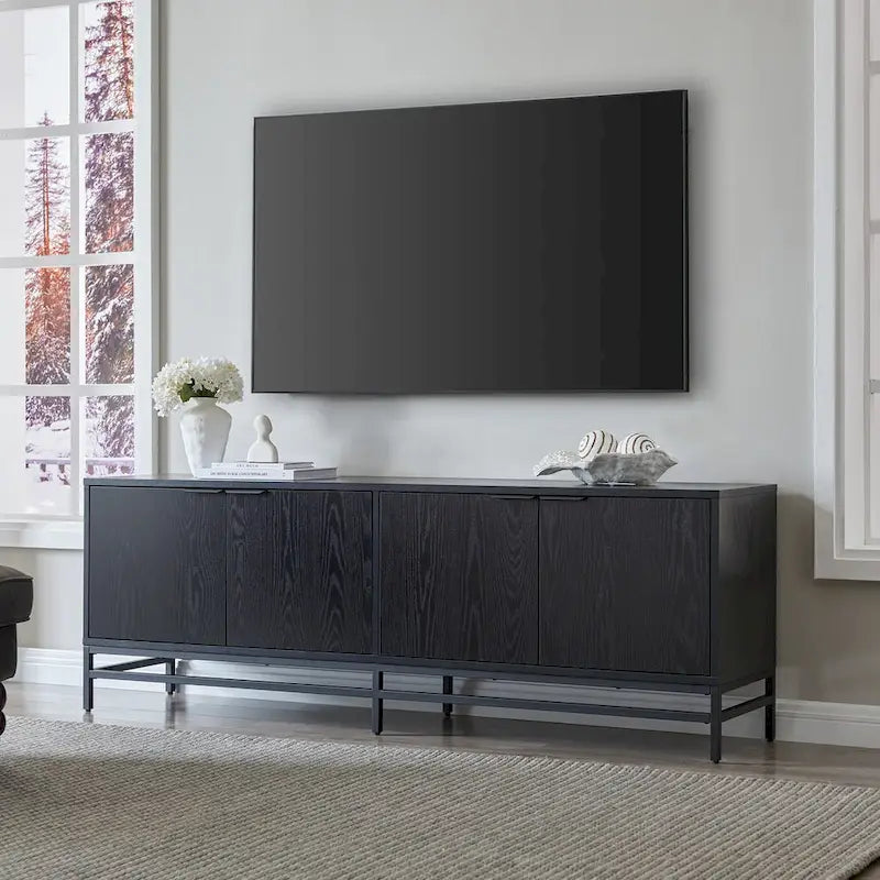 Meuble TV rectangulaire Campello pour téléviseurs jusqu'à 78 po - 70 de large