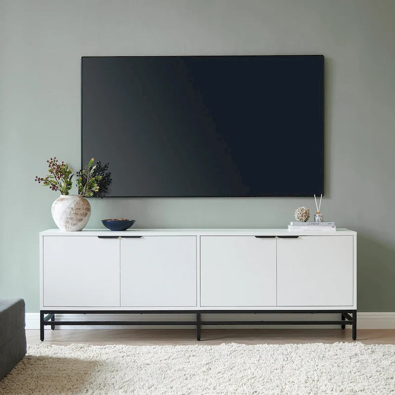 Meuble TV rectangulaire Campello pour téléviseurs jusqu'à 78 po - 70 de large